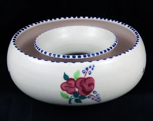 Very Pretty Vintage Poole Pottery Traditional Hand Painted Circular Planter - Picture 1 of 6