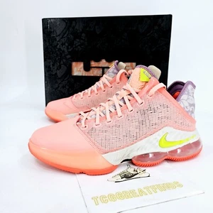 Nike LeBron James XIX 19 Low Mens Size 11.5 Shoes Hawaii Crimson Bliss NEW - Picture 1 of 16