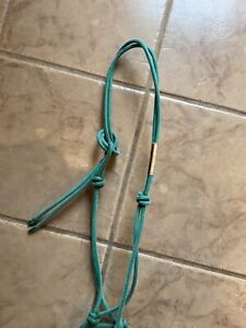 Horse Tack - Rope Halter Draft size blue with 8 foot lead