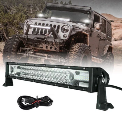 22"inch 324W Led Light Bar Tri Row Spot Flood IP68 Ditch Light for Toyota Tacoma - Image 1 of 4
