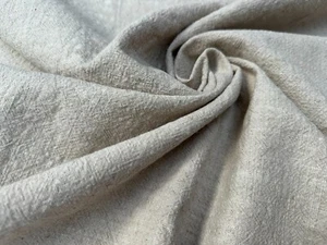 Stone Washed Linen Fabric Soft Material curtains dress - 140cm wide - Natural - Picture 1 of 6