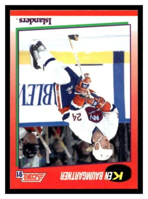 1991 Score Canadian English  #148 Ken Baumgartner - New York Islanders - Image 1 of 2