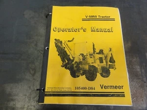 Vermeer V-5050 Tractor Operator's Manual 105400-D84 - Picture 1 of 5