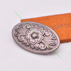 6X Silver Western Oval Floral Leathercraft Belt Accessories Concho Screw back