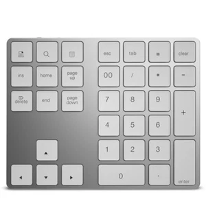 Wireless Numeric Keyboard Aluminium 34 Key BT Number Keypad Rechargeable J8S9 - Picture 1 of 13
