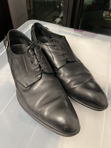 LOUIS VUITTON（LV） Scarpe da uomo Louis Vuitton in pelle nera stringate US 9 5