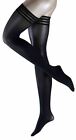 Falke Womens Pure Matte 50 Denier Semi-Opaque Matte Stay Up Stockings - Black