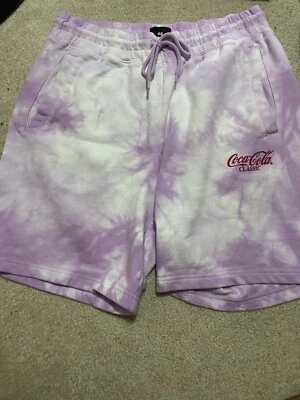 Coca-Cola H&M Men’s Pink White Shorts Size S - Image 1 of 4