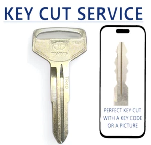KEY CUT SERVICE + Toyota TR40 / X174 Mechanical Metal Key - Bild 1 von 7