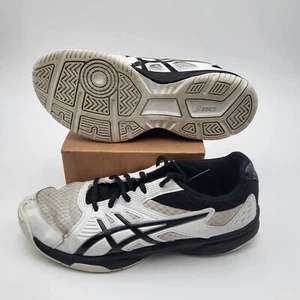 Asics Upcourt 3 Mens 6 Womens 7.5 White Black Volleyball Indoor Court Shoes - Imagen 1 de 13