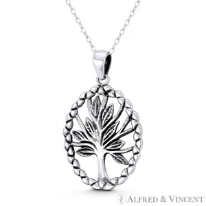 El Árbol de la Vida Etz Jaim Símbolo Cabalá Dije en Colgante de Plata Esterlina .925 - Imagen 1 de 1