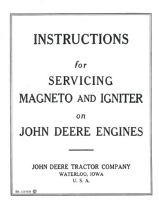 John Deere E hit & miss engine Magneto Book Manual - Picture 1 of 1