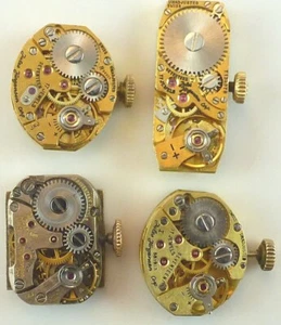 Lote de 4 movimientos de reloj de pulsera Jules Jurgensen SUD, 17 joyas - todo funcionando - Imagen 1 de 2