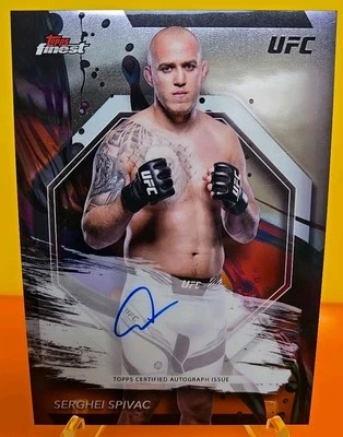 2024 Topps Finest UFC Serghei Spivac #FA-SIS Finest Autographs  - Image 1 of 4