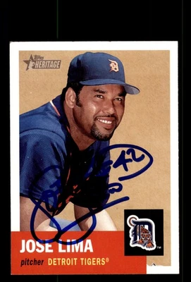 Signed Baseball Card Auto Jose Lima 2002 Topps Heritage #171 Detroit Tigers - Image 1 of 2