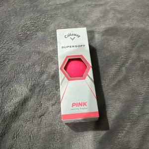 Pelotas de golf Callaway Supersoft rosa mate 1 manga (3 pelotas) - nuevas - Imagen 1 de 4