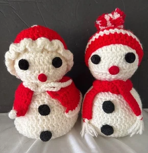 Grandma made with love Mrs. & Mr. Snowman 10" Christmas - Picture 1 of 6