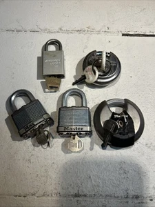 Lot of 5 MASTER LOCK American Lock Chateau PADLOCK COLLECTION - Picture 1 of 6