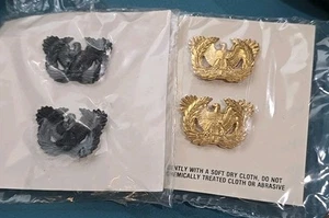 Suboficial sometido-oro-1 par cada uno-era de Vietnam-insignia de cuello-COMO NUEVO** - Imagen 1 de 5