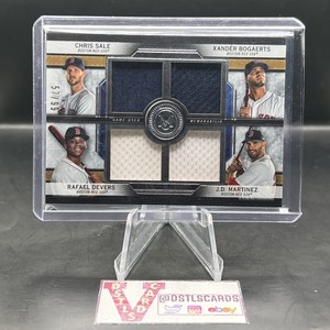 2020 Museum Collection - SALE/BOGAERTS/DEVERS/MARTINEZ QUAD RELIC /99 #FPR-SBDM