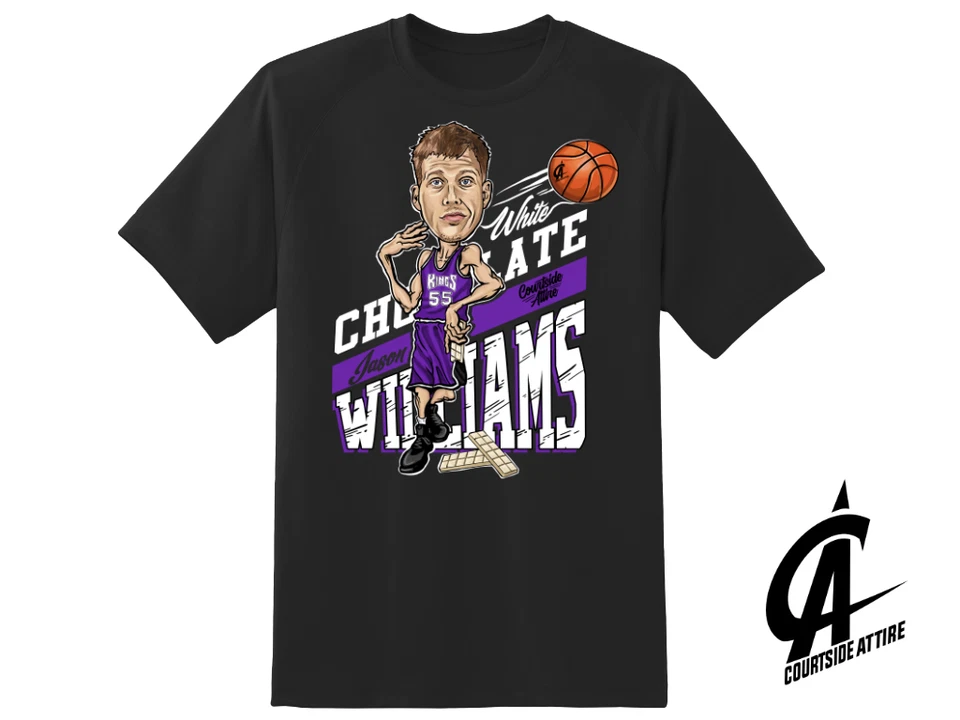 Camisa Jason Williams Chocolate Blanco Para Hombre Unisex Adulto Jersey Kings Foto 1 de 3