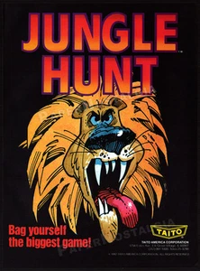 Taito__JUNGLE HUNT__Anuncio comercial original 1982/promoción de juegos arcade/volante/anuncio - Imagen 1 de 1
