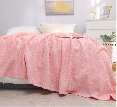 Blanket Pure Cotton Breathable Bed Cover 100% Cotton Thin For Summer Nap Blanket - Image 1 of 4