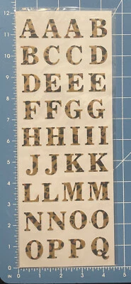 Scrapbooking Stickers - Leopard Print Letters Alphabet Retired NEW - Image 1 of 2