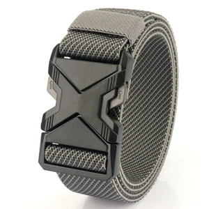 New Quick Release Metal Buckle Tactical Belt Breathable Elastic Military Belts - Picture 1 of 26