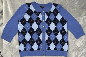 Talbots Damen-Cardigan 1x 100 % Merinowolle Strick 3/4-Ärmel Knopfpullover - Bild 1 von 8