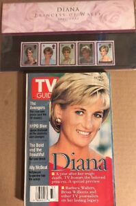 Diana Princess Of Wales, 1998 TV GUIDE + Royal Mail Mint Stamps Package