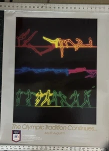 PÓSTER PROMOCIONAL ABC DE COLECCIÓN DE LOS JUEGOS OLÍMPICOS DE Los Ángeles 1984 nos - Imagen 1 de 5