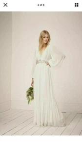 FRENCH CONNECTION Cari Boho Maxi Bridal Dress Uk 8 rrp £225 - Picture 1 of 10