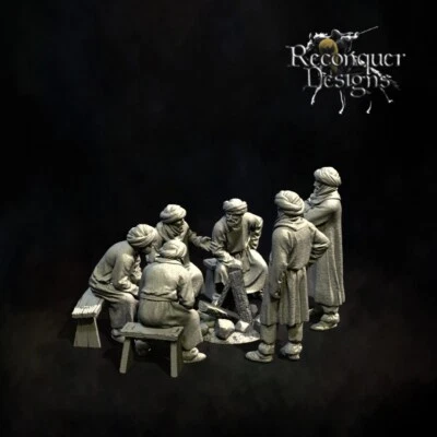 Reconquer Designs Berbers at Camp Scene 28mm