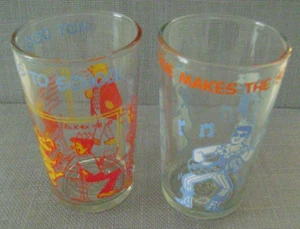 Menge 2 Vintage 70er Jahre Welch Saftgläser Archie Boden & Sabrina Boden 4" - Bild 1 von 7