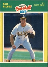 1989 Fleer Baseball MVP's Oakland Athletics Baseball Card #28 Mark McGwire