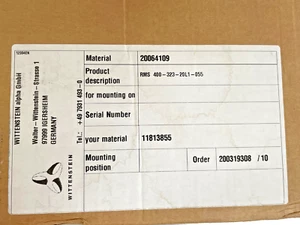 *** NEW WITTENSTEIN RMS 400-323-20L1-055 Linear System*** - Picture 1 of 10