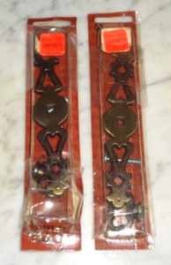 2 Amerock Antique English Brass Key Knob Handle & Back Plate Drawer Pull Handles - Picture 1 of 3