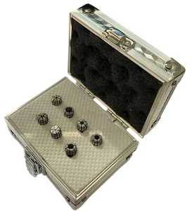 SET OF ER11 COLLETS (7 PIECE) 1MM INCREMENTS IN STORAGE CASE RDGTOOLS - Picture 1 of 1