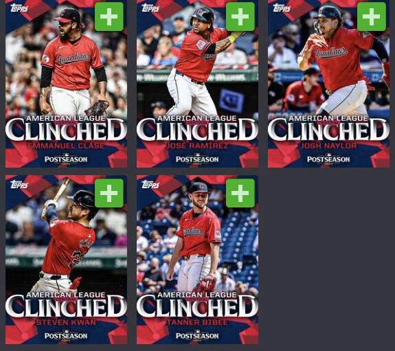 [DIGITAL] Topps Bunt - Clinched 24 S1 - Cleveland Guardians Team Color - Pick - Image 1 of 1