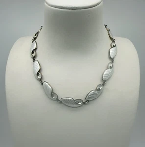 Vintage Volmer Bahner Dänemark Sterlingsilber weiße Emaille 15" Halskette 32,8 g #p28 - Bild 1 von 17