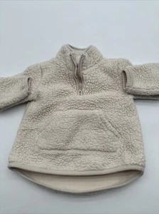 Carters Sweater Youth Girl 24M Whites Solid Pockets Collared Zip..#17785 - Picture 1 of 7