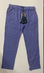 KENDALL + KYLIE Stone Wash Blue Sweatpants Drawstring Waist Sz L + Mask NWT - Picture 1 of 5