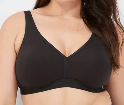 Lane Bryant Cacique Unlined Full Coverage No-Wire Bra Black Beige White - Image 1 of 4
