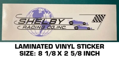 SHELBY RACING CO. INC - FORD VS FERRARI - CALCOMANÍA DE VINILO PEGATINA - CARRERAS DE COLECCIÓN - SCCA Foto 1 de 4