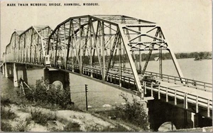 Mark Twain Memorial Bridge Hannibal Missouri Postkarte - Bild 1 von 2
