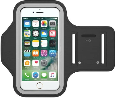 Black Mobile Phone Armband Pouch Holder for Sports Running Jogging - Image 1 of 4