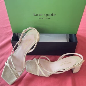 Kate Spade Damenschuhe Renee Wildleder Blockabsatz Riemchen Fersenriemen Sandalen Größe 9 - Bild 1 von 11