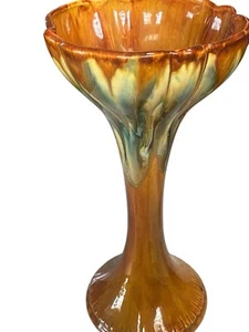 ~1970's Royal Haeger Vase Pedestal Drip Glaze Orange -16” - Picture 1 of 20