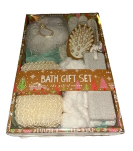 6 Piece Bath Accessorie Gift Set~ The Gift Of Nature Merry Christmas Box Design - Picture 1 of 8